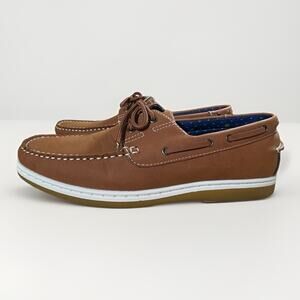 Aston Marc Mens Brown Brown Boat Shoe Loafers Size 9 NWOB